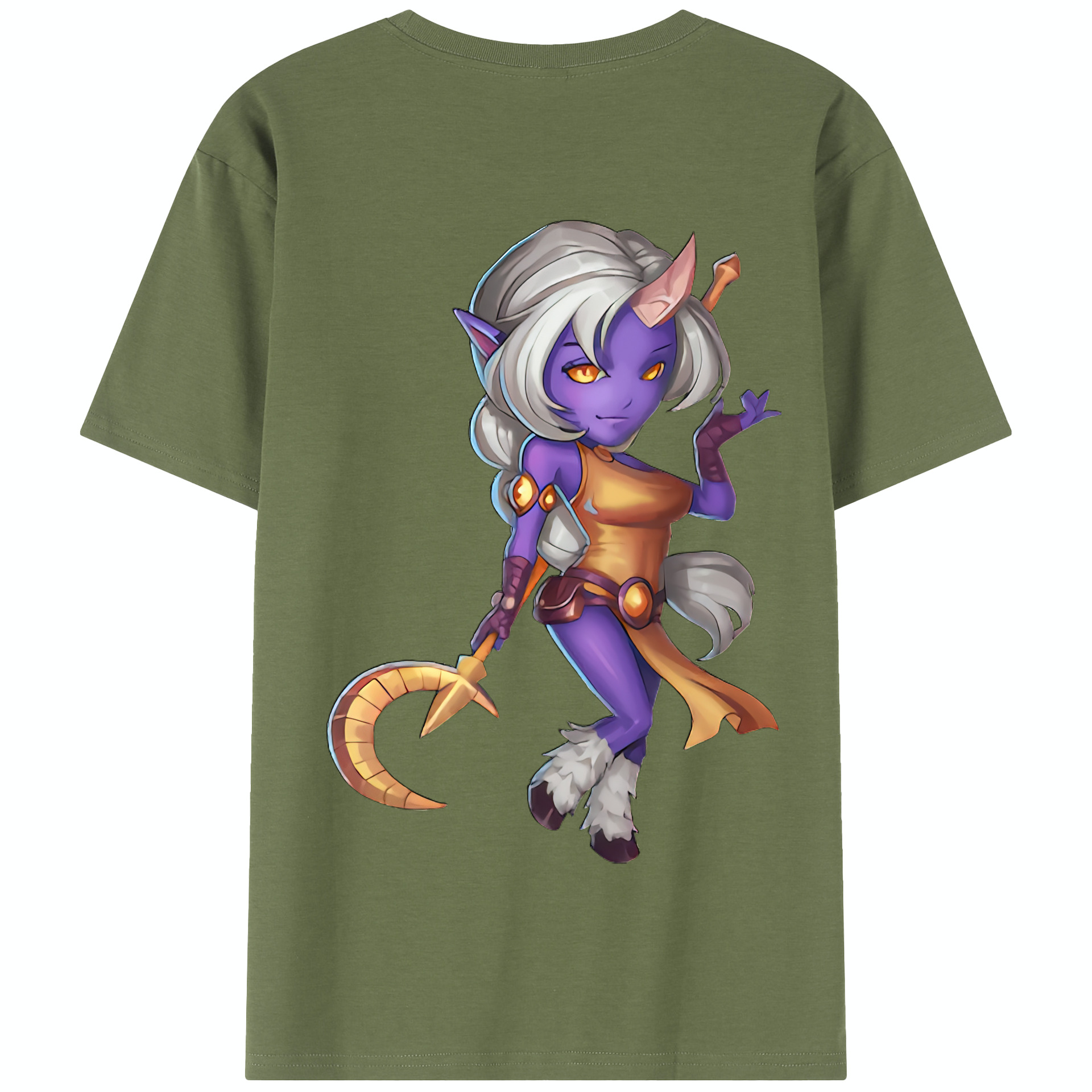 （画像用） リーグ・オブ・レジェンド League of Legends LOL 綿100％半袖Tシャツ（背面プリント）